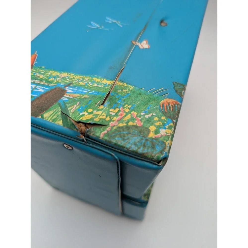 VTG Mattel 1965 Skooter Doll Vinyl Wardrobe Clothing Case / Doll Case Blue